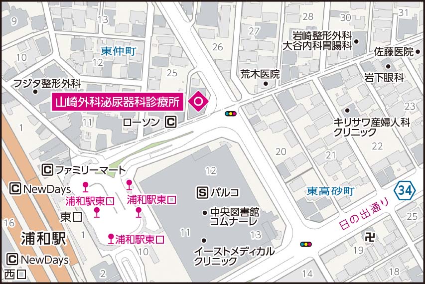 山崎外科泌尿器科診療所の地図