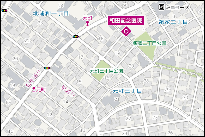 和田記念医院の地図
