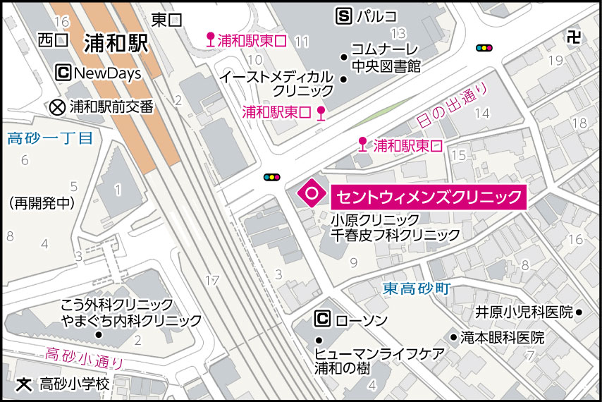 セントウィメンズクリニックの地図