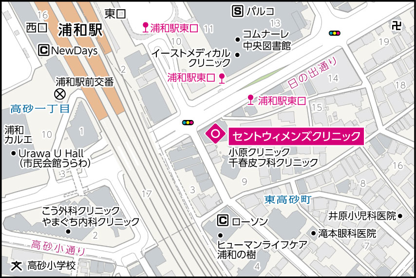 セントウィメンズクリニックの地図
