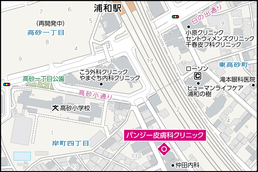 パンジー皮膚科クリニックの地図