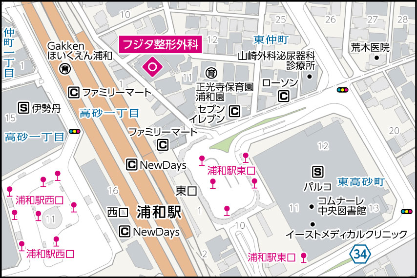 フジタ整形外科の地図