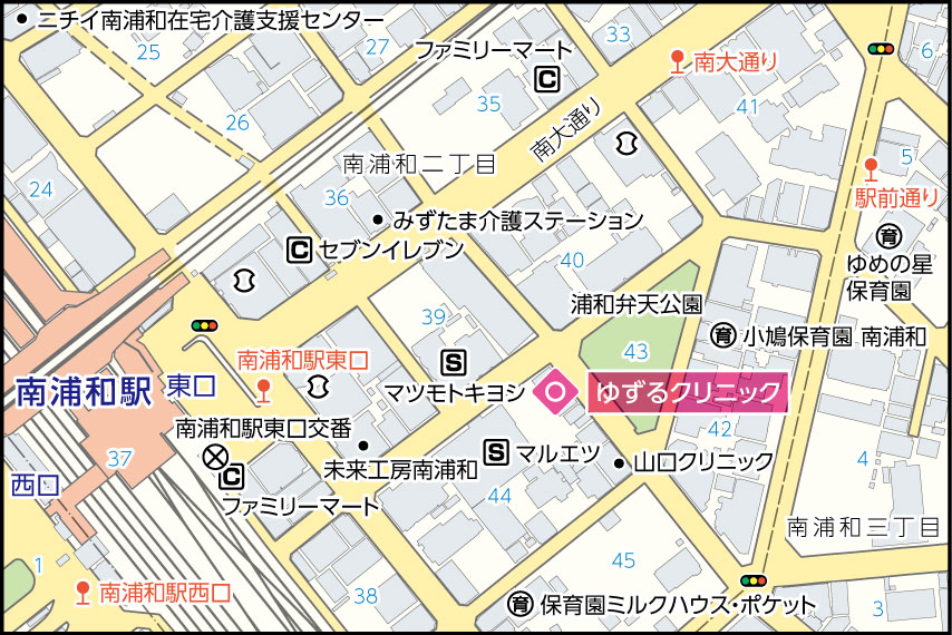ゆずるクリニックの地図