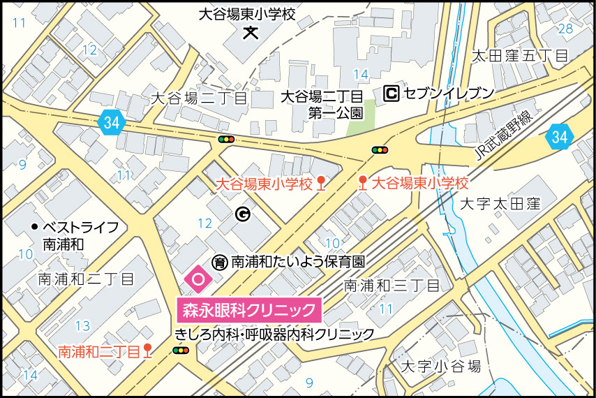 森永眼科クリニックの地図
