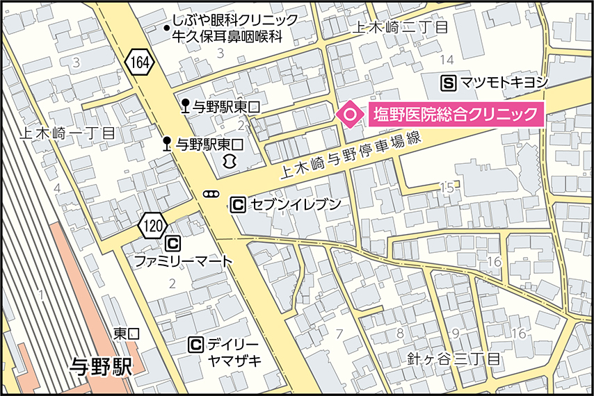 塩野医院総合クリニックの地図