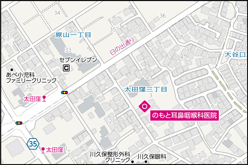 のもと耳鼻咽喉科医院の地図
