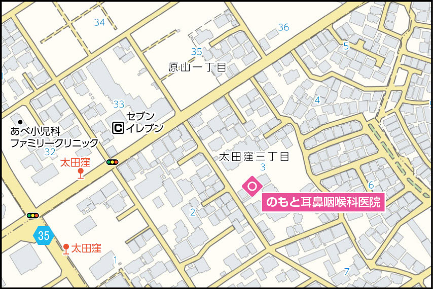 のもと耳鼻咽喉科医院の地図