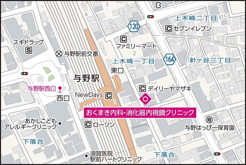 おくまき内科・消化器内視鏡クリニックの地図