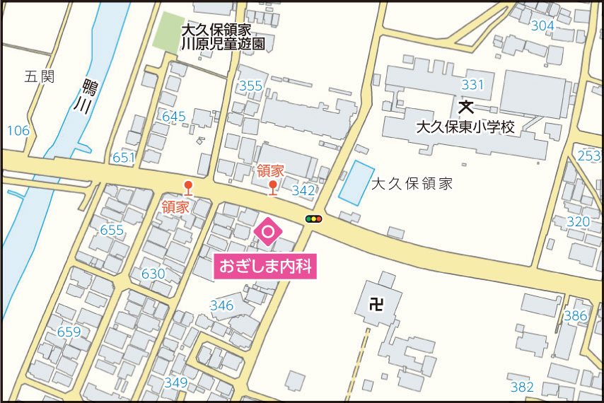 おぎしま内科の地図