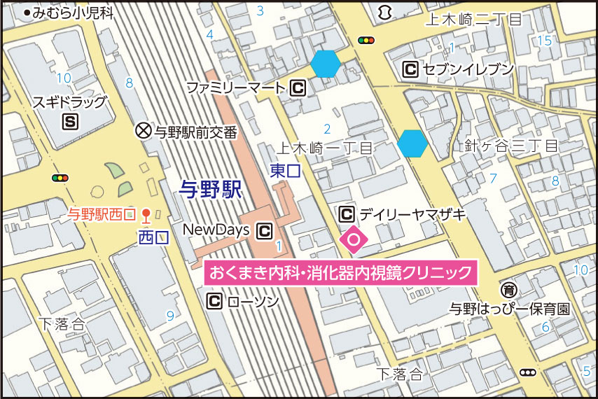 おくまき内科・消化器内視鏡クリニックの地図