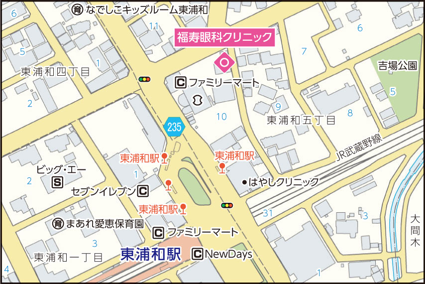 福寿眼科クリニックの地図