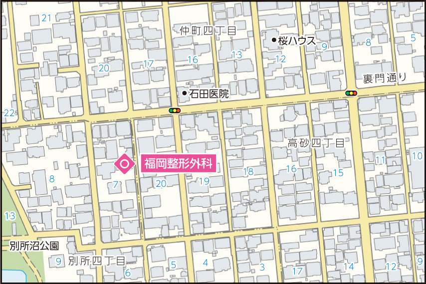 福岡整形外科の地図