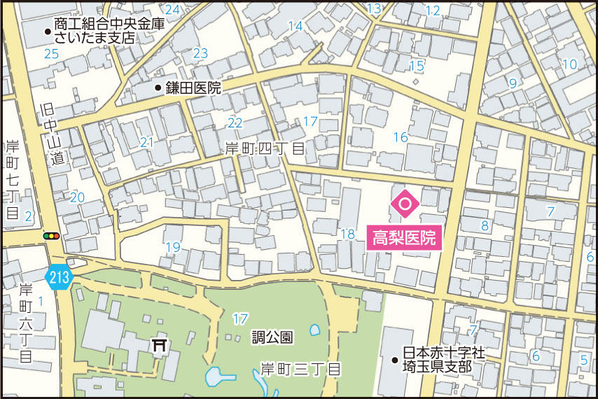 高梨医院の地図