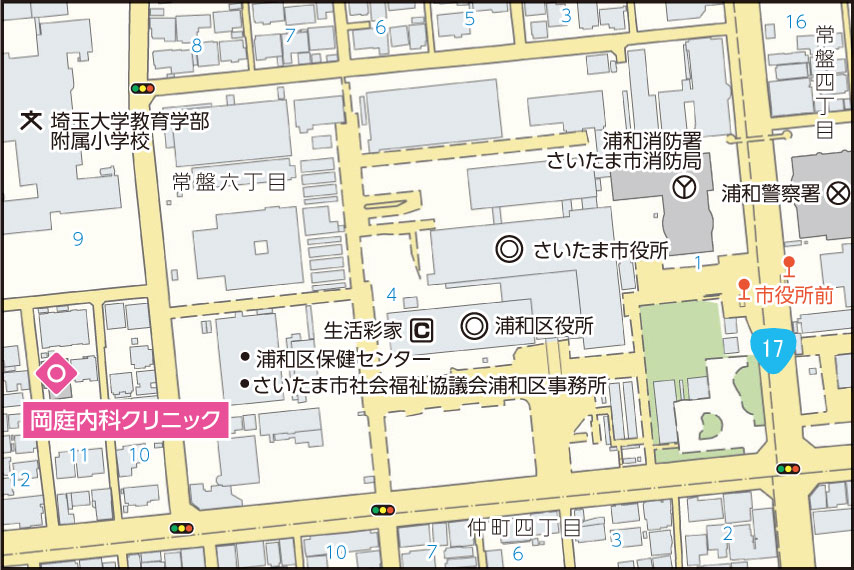 岡庭内科クリニックの地図
