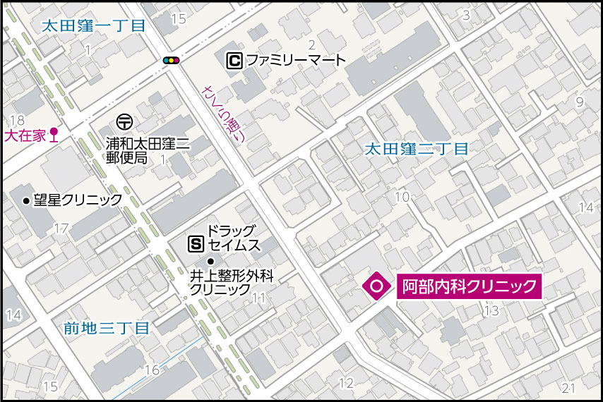 阿部内科クリニックの地図