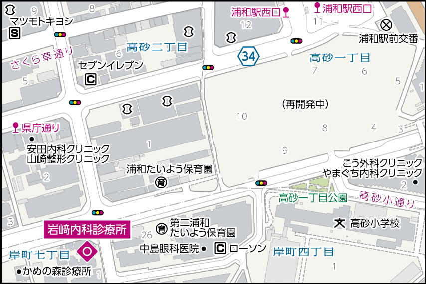 岩﨑内科診療所の地図