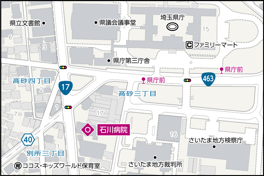 石川病院の地図