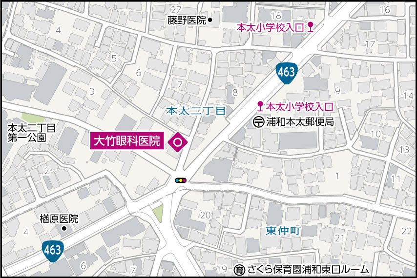 大竹眼科医院の地図