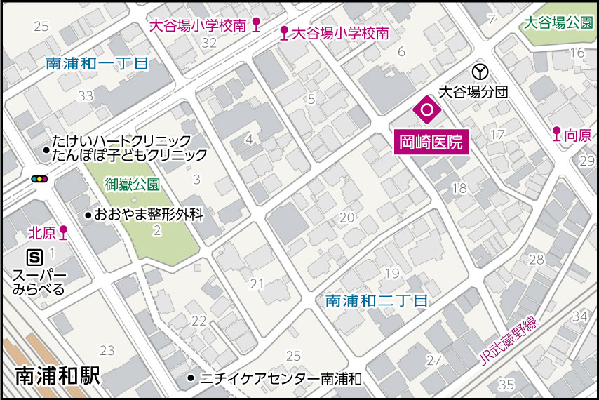 岡崎医院の地図