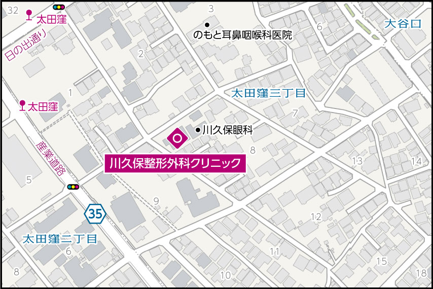 川久保整形外科クリニックの地図