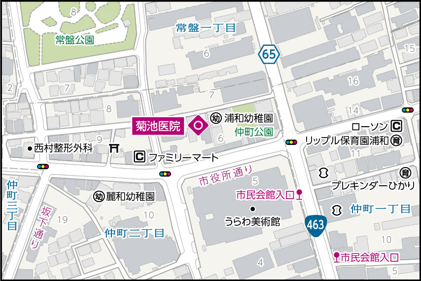 菊池医院の地図