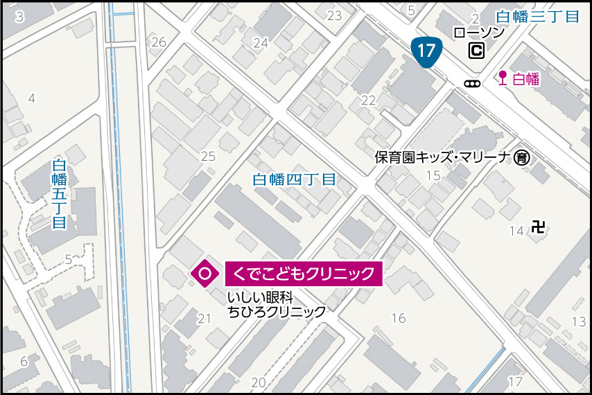 くでこどもクリニックの地図