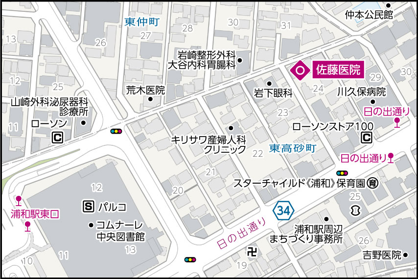 佐藤医院の地図