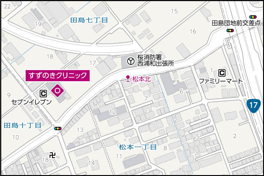 すずのきクリニックの地図