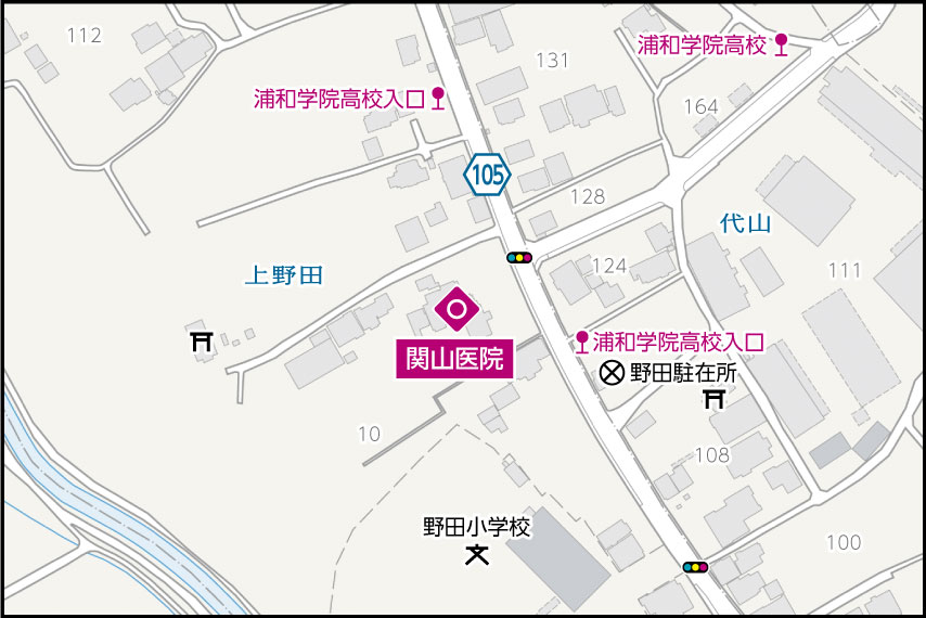 関山医院の地図