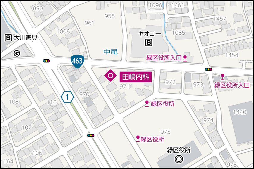 田嶋内科の地図