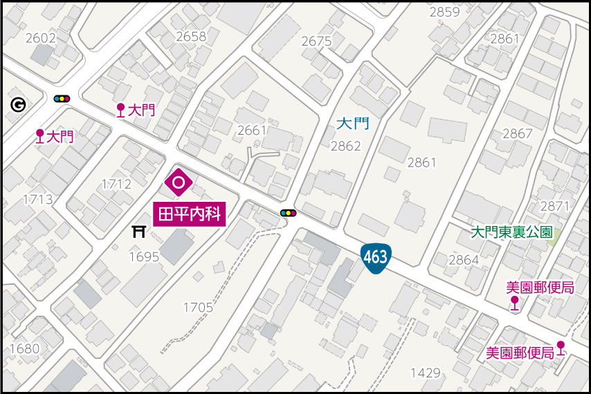 田平内科の地図