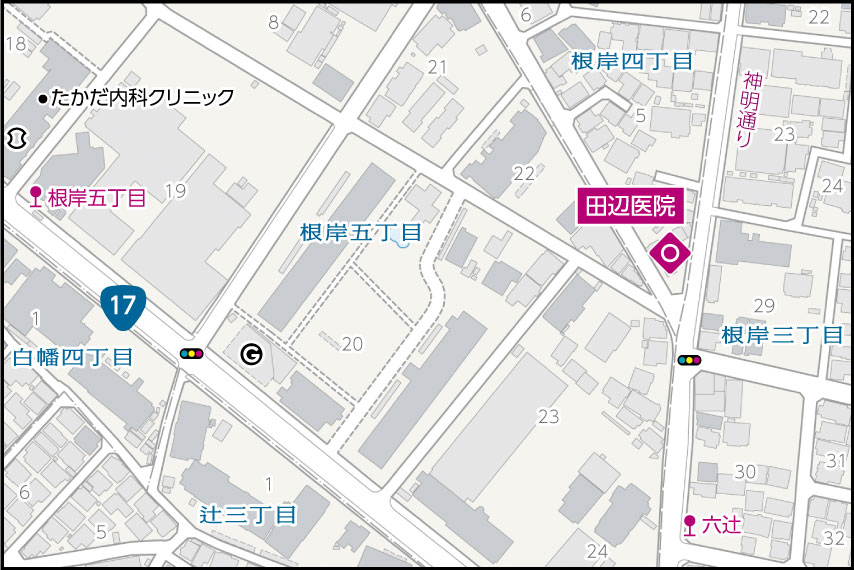 田辺医院の地図