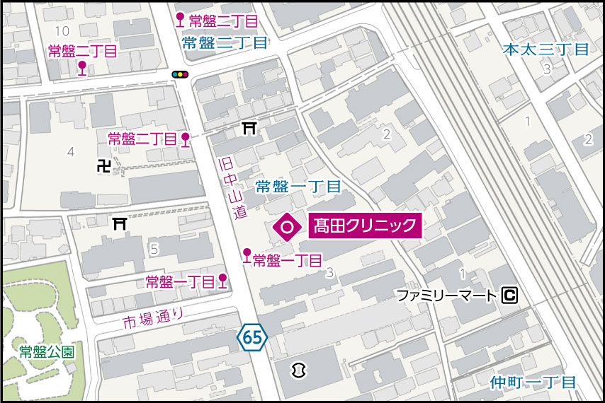 髙田クリニックの地図