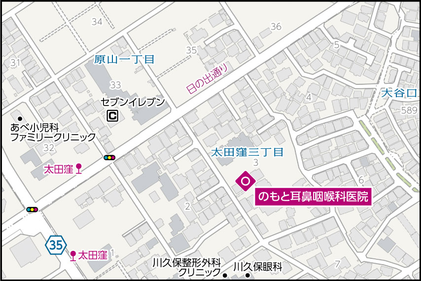 のもと耳鼻咽喉科医院の地図