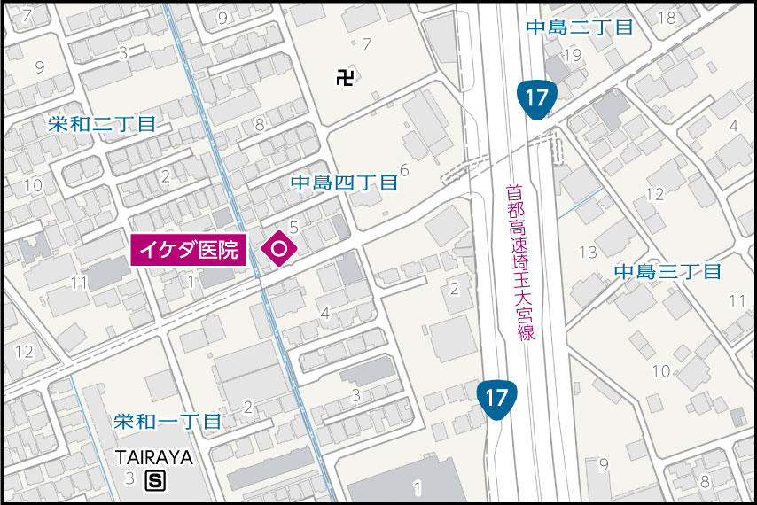 イケダ医院の地図