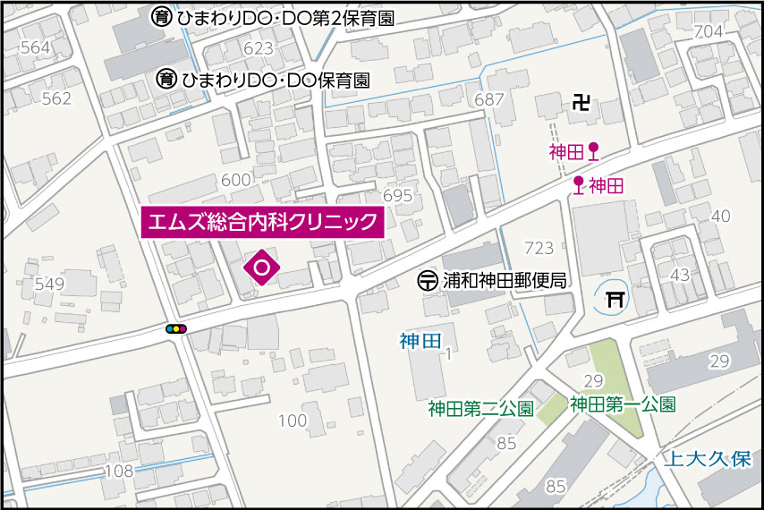 エムズ総合内科クリニックの地図