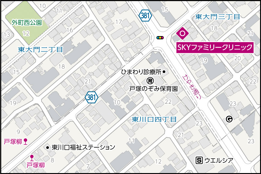 SKYファミリークリニックの地図