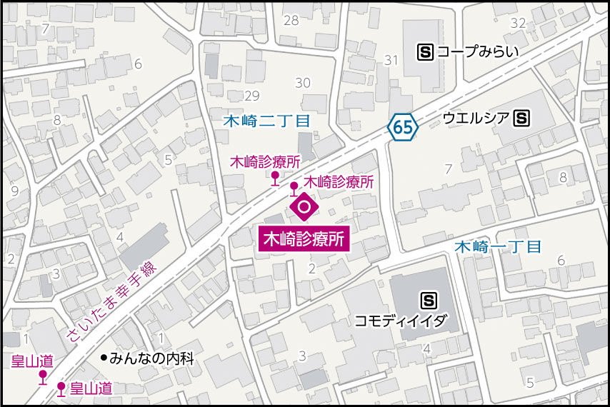 木崎診療所の地図