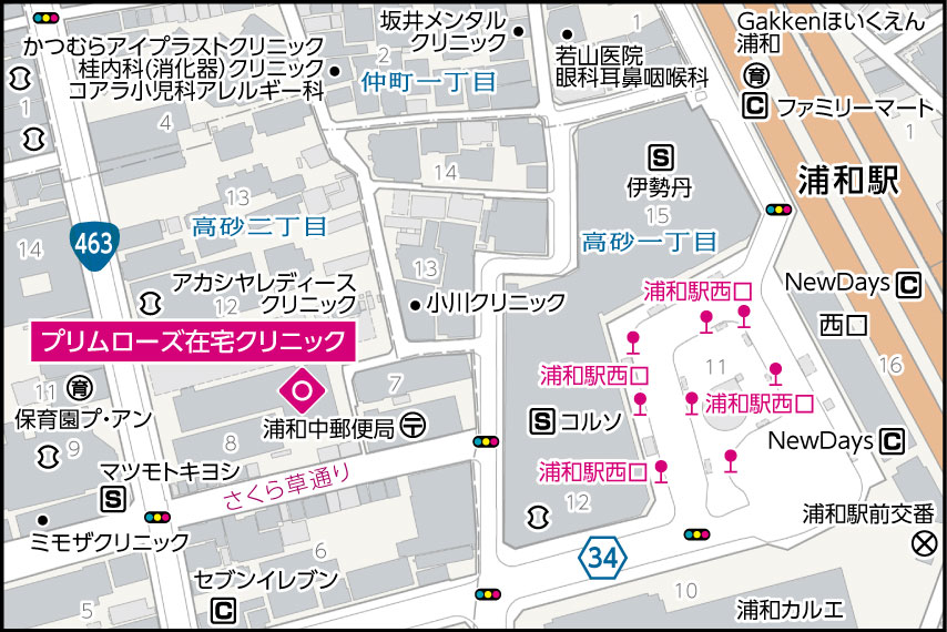 プリムローズ在宅クリニックの地図