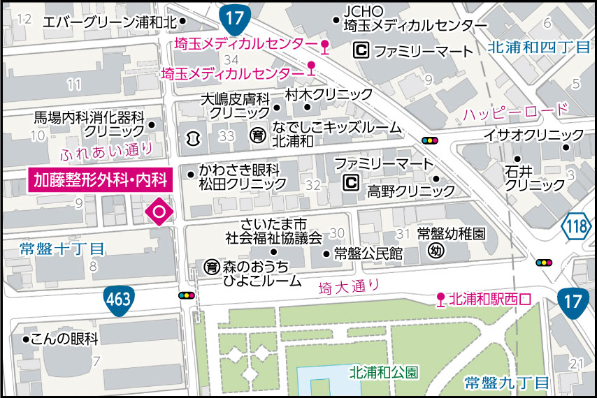 加藤整形外科・内科の地図