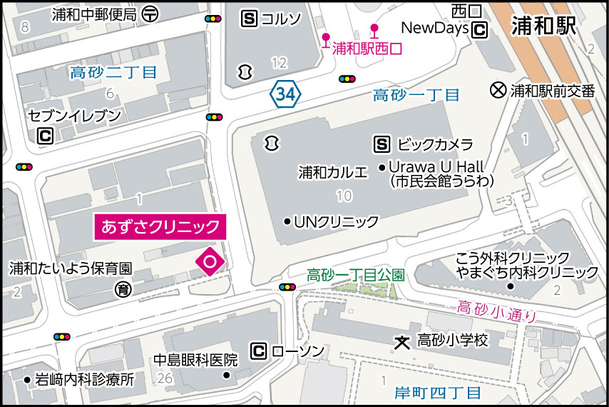 あずさクリニックの地図