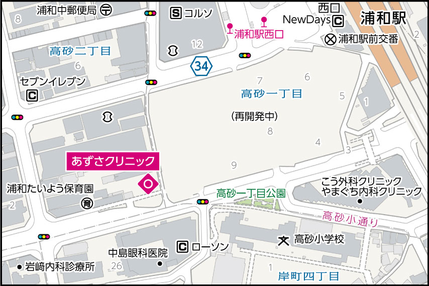 あずさクリニックの地図