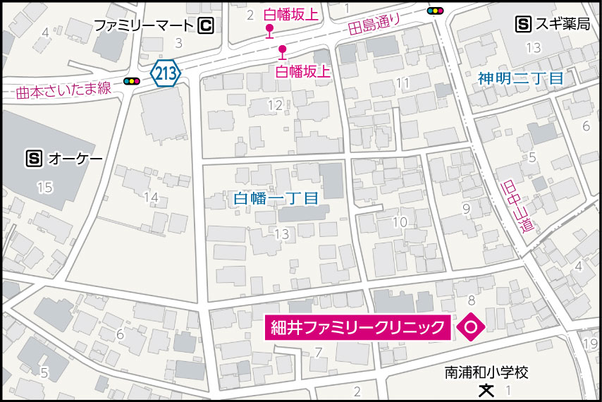 細井ファミリークリニックの地図