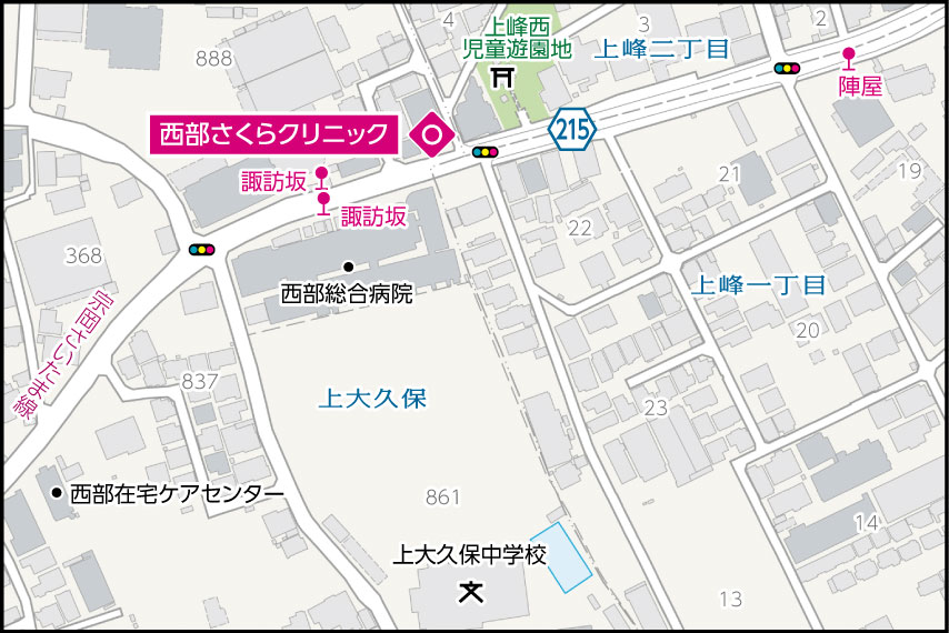 西部さくらクリニックの地図