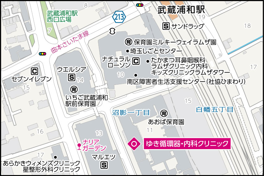 ゆき循環器・内科クリニックの地図