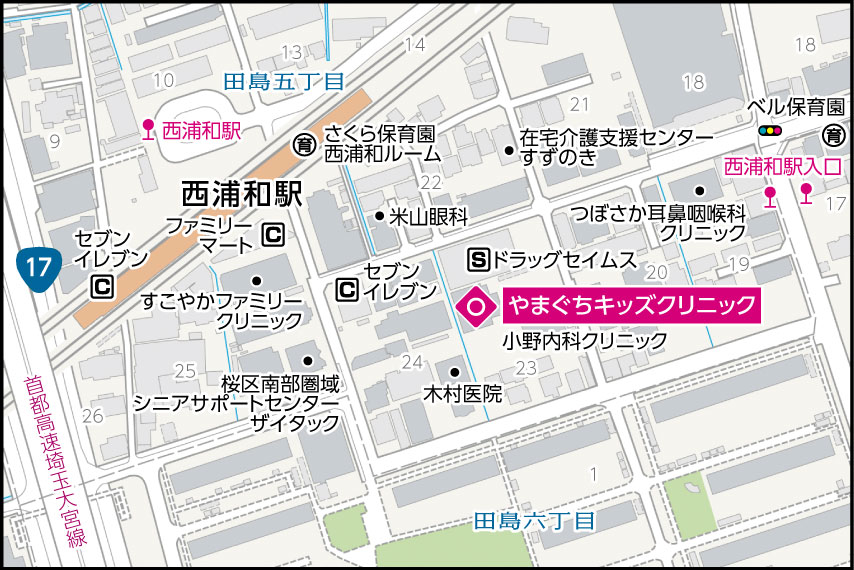 やまぐちキッズクリニックの地図