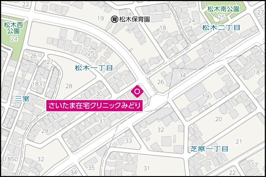 さいたま在宅クリニックみどりの地図